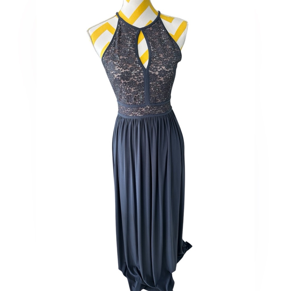 Elegant Lace Halter Gown